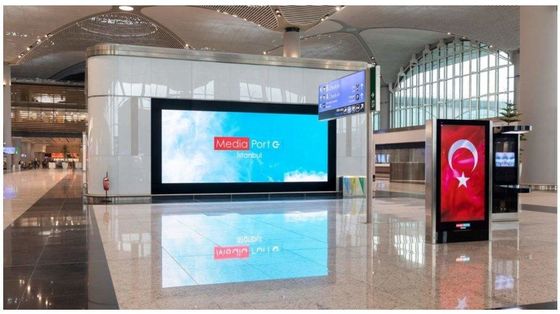 Fábrica de Shenzhen da tela do diodo emissor de luz do Signage de Digitas da agitação da visualização ótica do diodo emissor de luz do uso do aeroporto grande anti