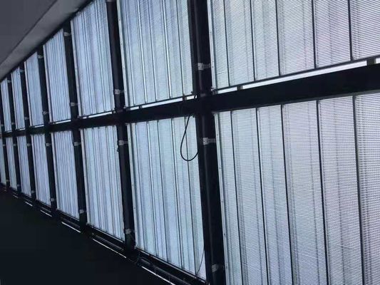Fábrica de vidro de Shenzhen da tela de exposição do diodo emissor de luz da propaganda da tela video transparente de alumínio do diodo emissor de luz do armário P10.4