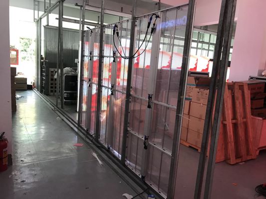 a tela video transparente IP33 do diodo emissor de luz de 1m*0.5m SMD 2020 mostra a diodo emissor de luz interno a fábrica video de Shenzhen da parede