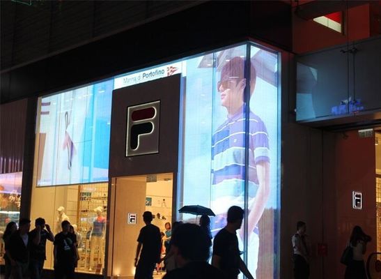 Fábrica video transparente de Dots For Shopping Mall Shenzhen da tela 16384 do diodo emissor de luz da propaganda exterior