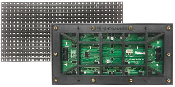 Pontos exteriores da exposição de diodo emissor de luz 32 IP65 dos bens impermeáveis exteriores do diodo emissor de luz P8 SMD * 16 Dots High Resolution Shenzhen Factory